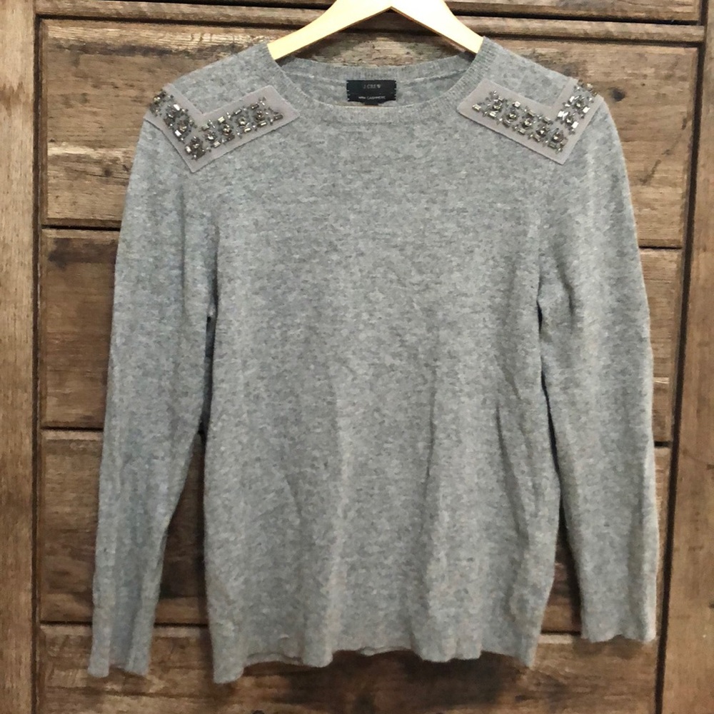 J.Crew studded shoulder sweater
